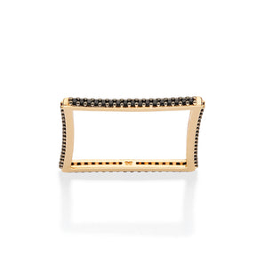 GOLD FUTURISTIC SQUARE SKINNY RING