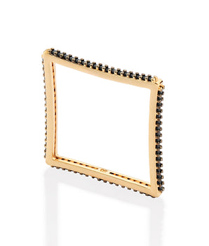 GOLD FUTURISTIC SQUARE SKINNY RING