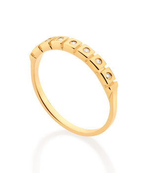 GOLD KID'S RING WITH ZIRCONIA