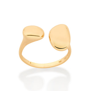 GOLD ADJUSTABLE ASYMMETRICAL CIRCLE RING