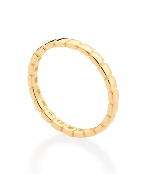 GOLD RECTANGLE TEXTURE SKINNY RING
