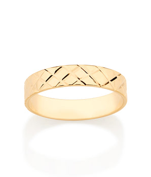 GOLD TEXTURED WEDDING BAND