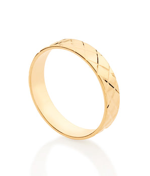 GOLD TEXTURED WEDDING BAND