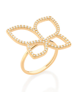GOLD ROMMANEL BUTTERFLY MAXI RING
