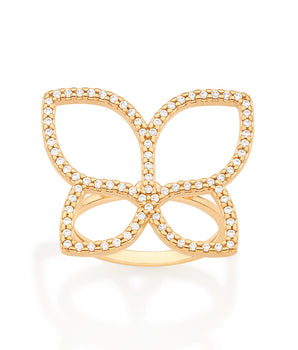 GOLD ROMMANEL BUTTERFLY MAXI RING