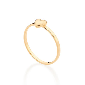 18K GOLD PLATED SKINNY HEART RING