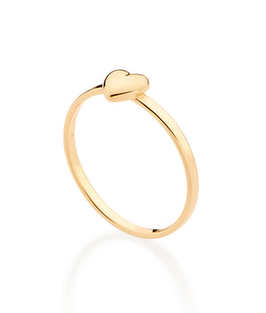 18K GOLD PLATED SKINNY HEART RING