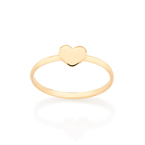 GOLD TINY HEART SKINNY RING