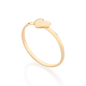 GOLD TINY HEART SKINNY RING
