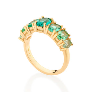 GOLD OMBRE RING IN GREEN