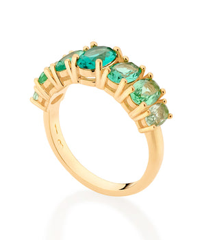 GOLD OMBRE RING IN GREEN