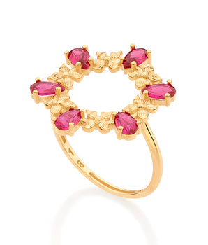 GOLD BOUQUET MAXI RING