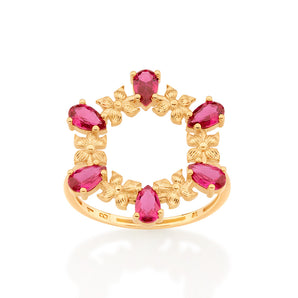 GOLD BOUQUET MAXI RING