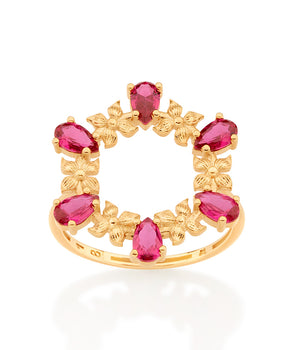 GOLD BOUQUET MAXI RING