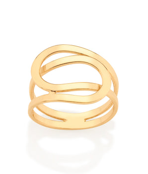 GOLD SWIRL MAXI RING