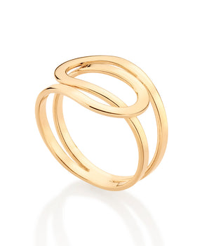 GOLD SWIRL MAXI RING