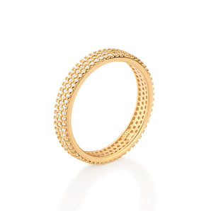 GOLD STUDDED WEDDING BAND