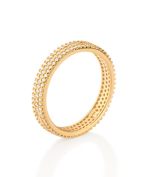 GOLD STUDDED WEDDING BAND