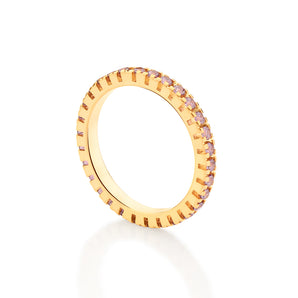 GOLD LILAC STUDDED SKINNY RING