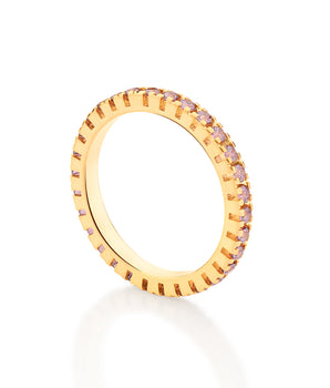 GOLD LILAC STUDDED SKINNY RING