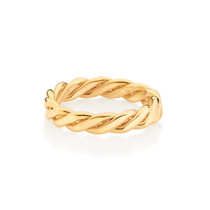 GOLD MEN'S TWISTED RING