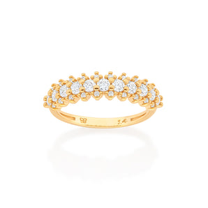 GOLD WHITE FIRE RING