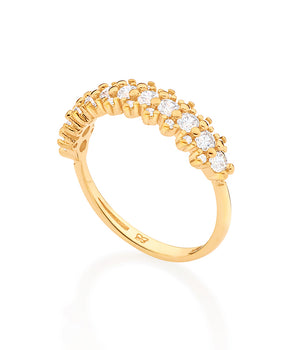 GOLD WHITE FIRE RING