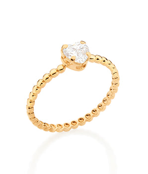 GOLD MOMMY RING IN WHITE
