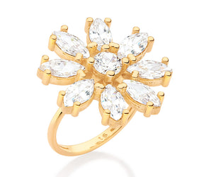 GOLD WEDDING FLOWERS MAXI RING