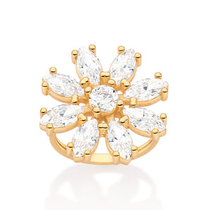 GOLD WEDDING FLOWERS MAXI RING