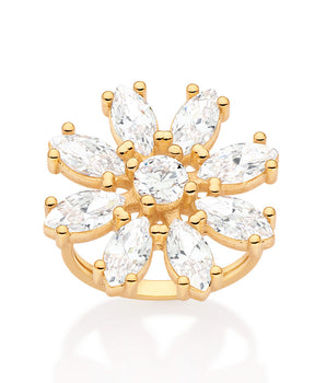 GOLD WEDDING FLOWERS MAXI RING