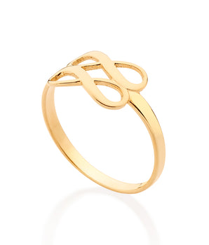 GOLD DOUBLE INFINITY SIGN RING