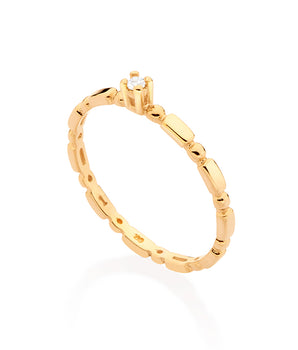 GOLD BUBBLE ENGAGEMENT RING