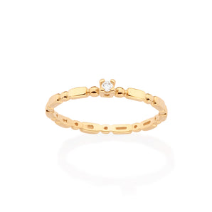 GOLD BUBBLE ENGAGEMENT RING
