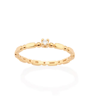 GOLD BUBBLE ENGAGEMENT RING