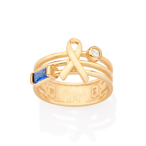 GOLD DOWN SYNDROME AWARENESS RING
