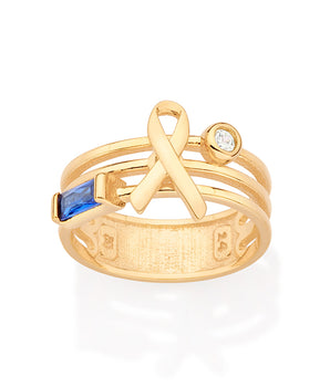 GOLD DOWN SYNDROME AWARENESS RING