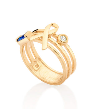 GOLD DOWN SYNDROME AWARENESS RING
