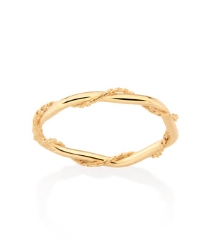 GOLD TWISTED SKINNY RING