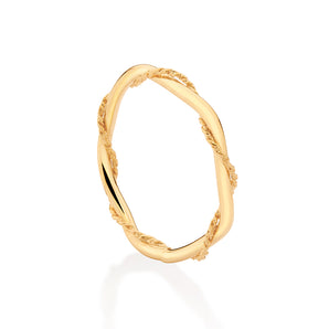 GOLD TWISTED SKINNY RING