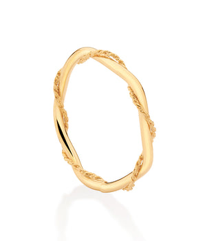 GOLD TWISTED SKINNY RING