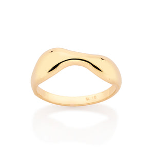 GOLD CONTOUR SKINNY RING