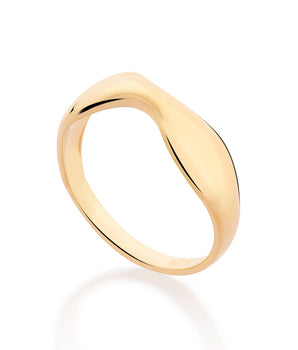 GOLD CONTOUR SKINNY RING