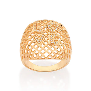GOLD LOVE MAXI RING