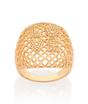 GOLD LOVE MAXI RING