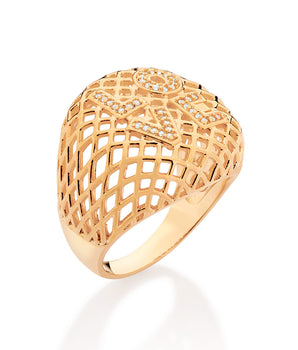 GOLD LOVE MAXI RING