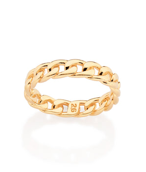 GOLD MEN'S CHAIN RING