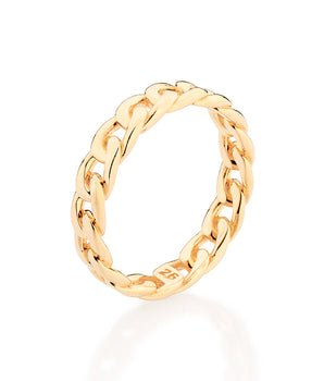 GOLD MEN'S CHAIN RING