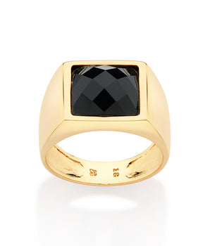GOLD MEN'S DARK NIGHT RING