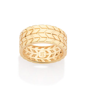 GOLD MEN'S TIRE RING
